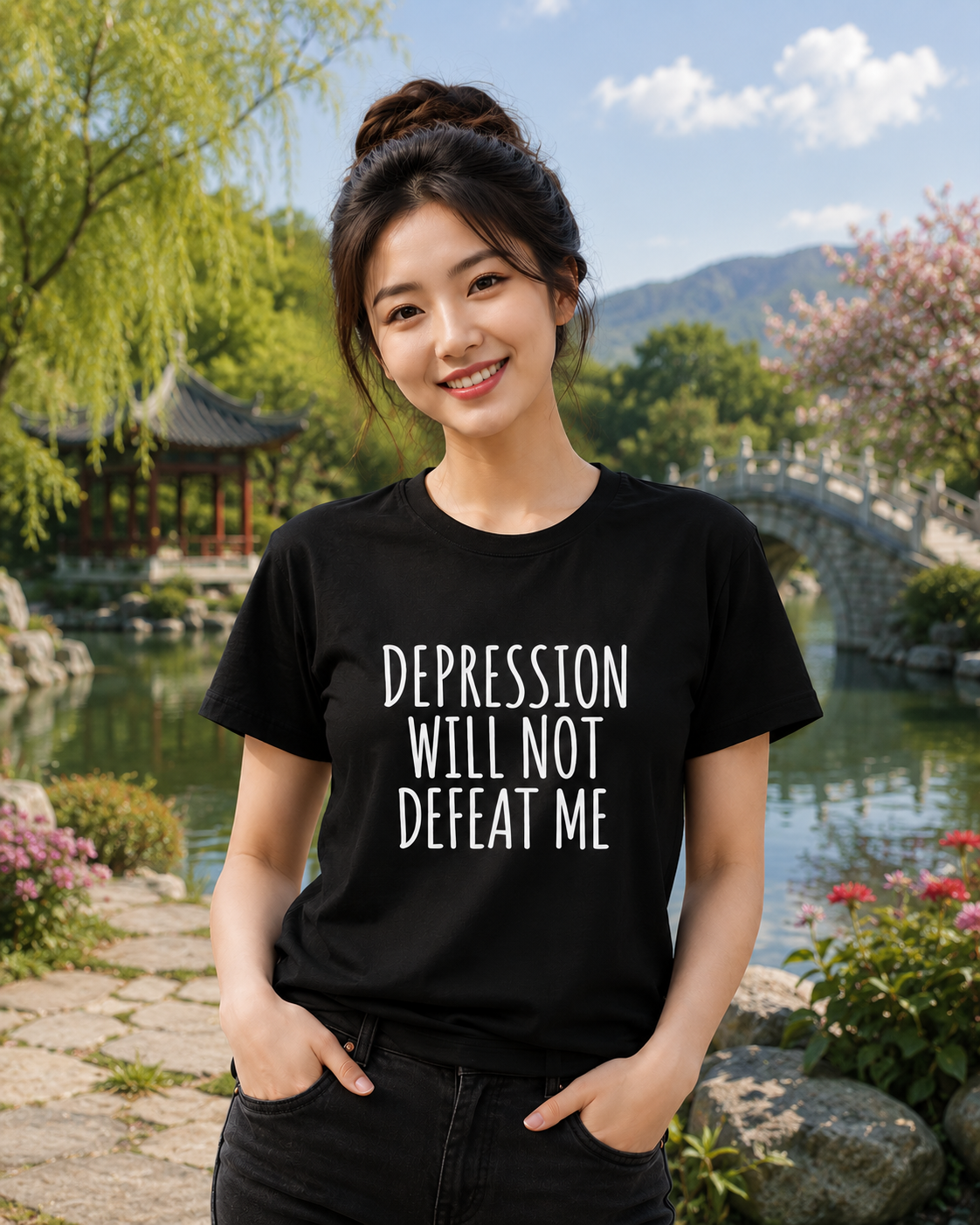 Depression Will Not Defeat Me T-Shirt | Mental Health Awareness
