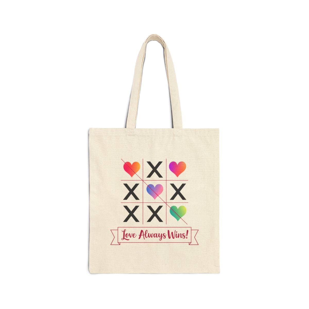 Love Always Wins Cotton Canvas Tote Bag