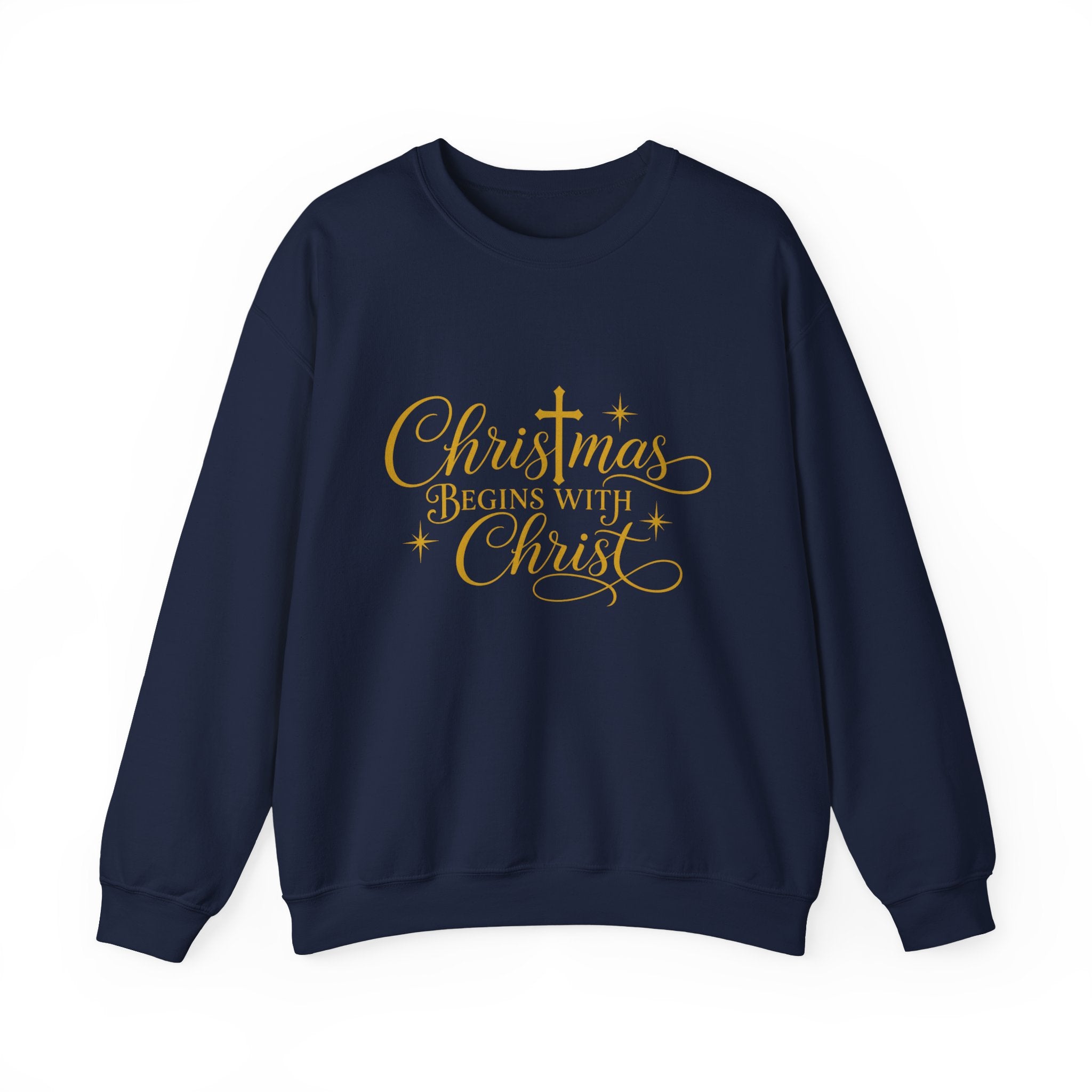 Christmas Begins with Christ Crewneck Sweatshirt