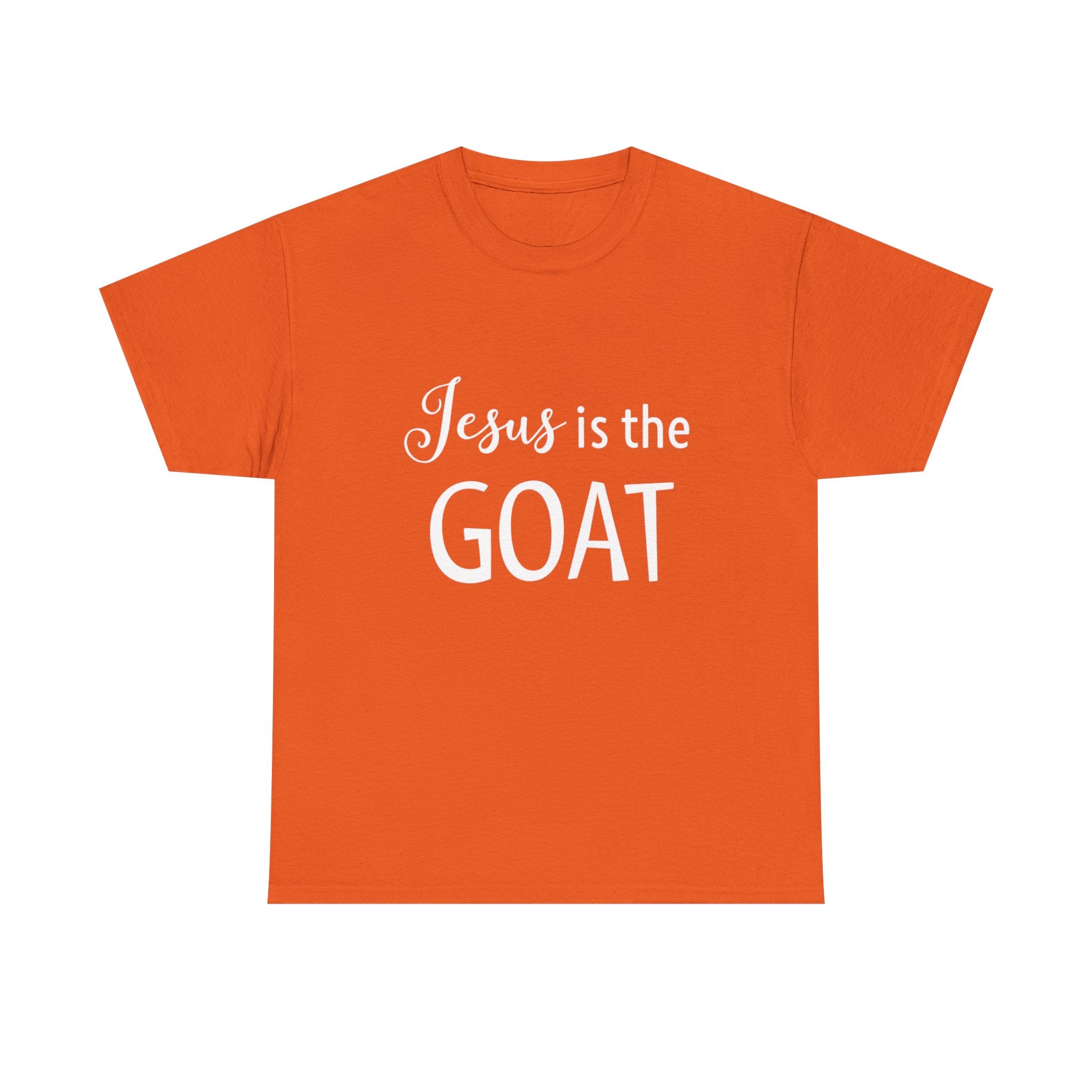 Classic White T-Shirt, "Jesus Is The Goat"