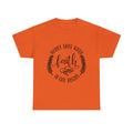 Faith Christian T-Shirt — "Worry Ends When Faith in God Begins" Inspirational Tee