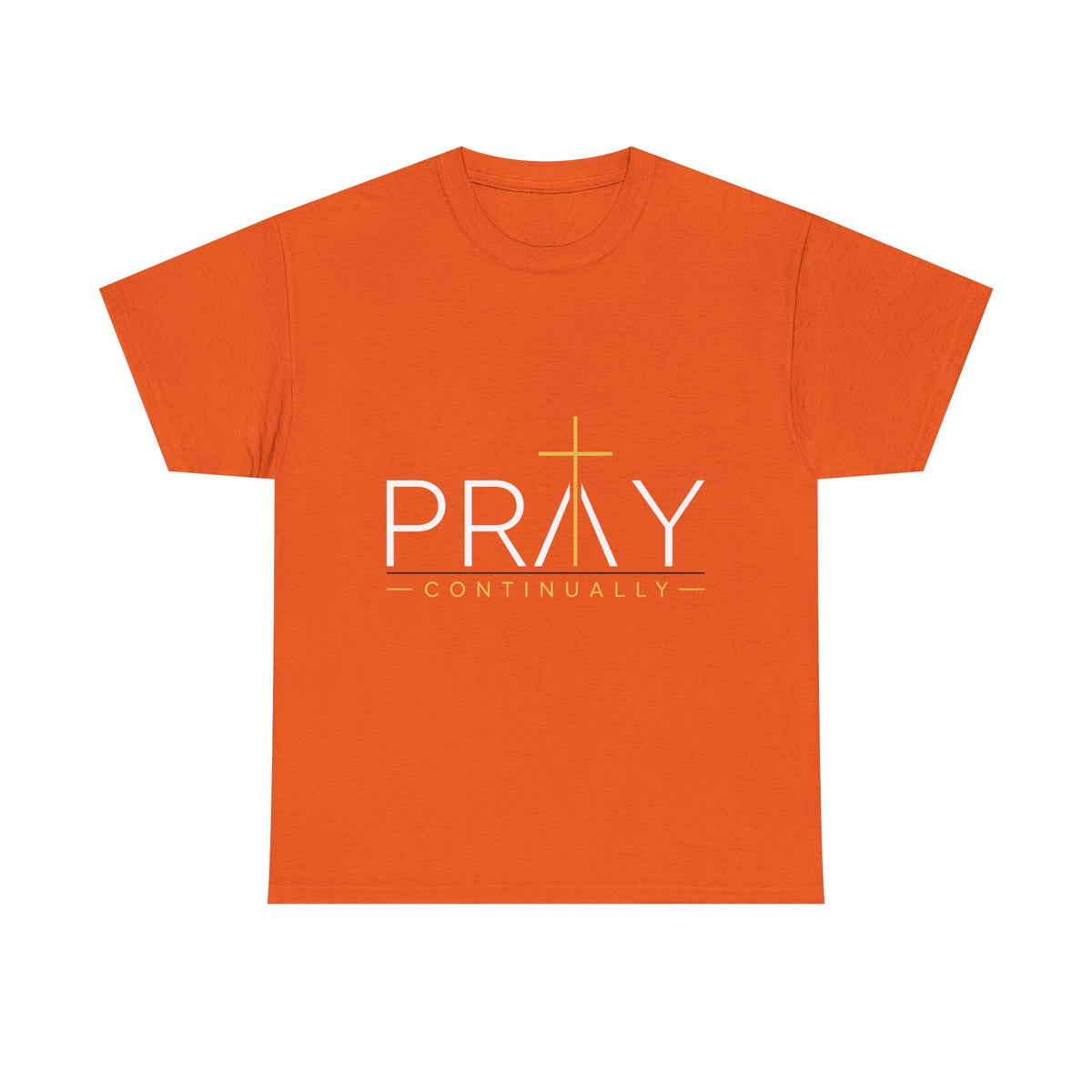 Pray Continually Christian T-Shirt — Inspirational Faith Tee with Cross Design