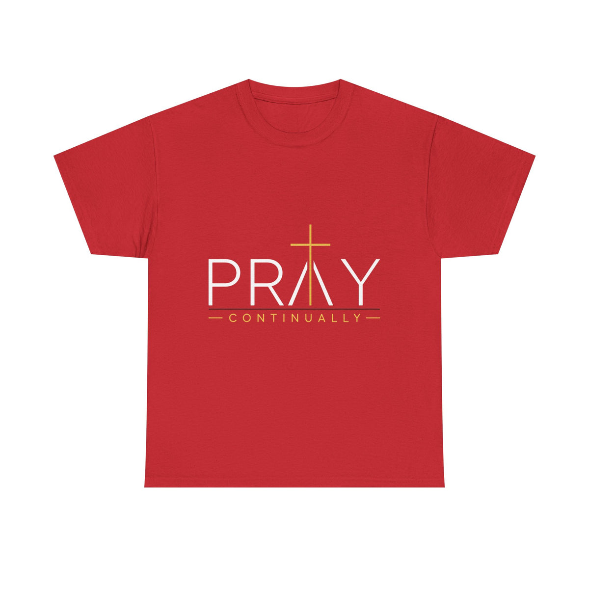 Pray Continually Christian T-Shirt — Inspirational Faith Tee with Cross Design