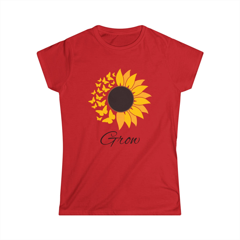 Women's Tee — Classic Softstyle White T-Shirt - "Grow"
