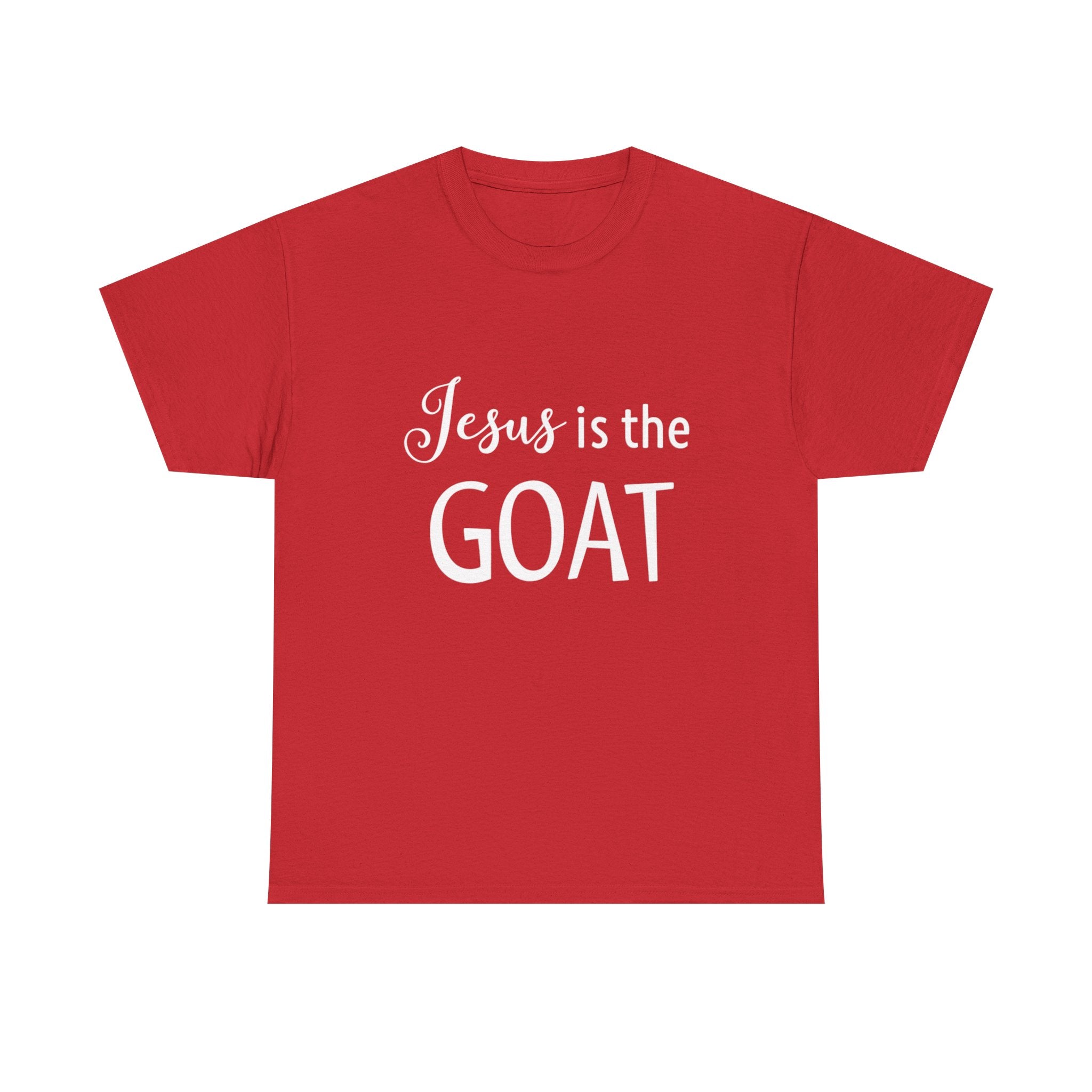 Classic White T-Shirt, "Jesus Is The Goat"