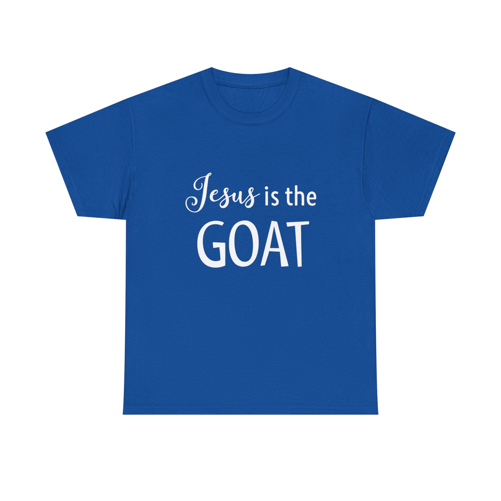 Classic White T-Shirt, "Jesus Is The Goat"