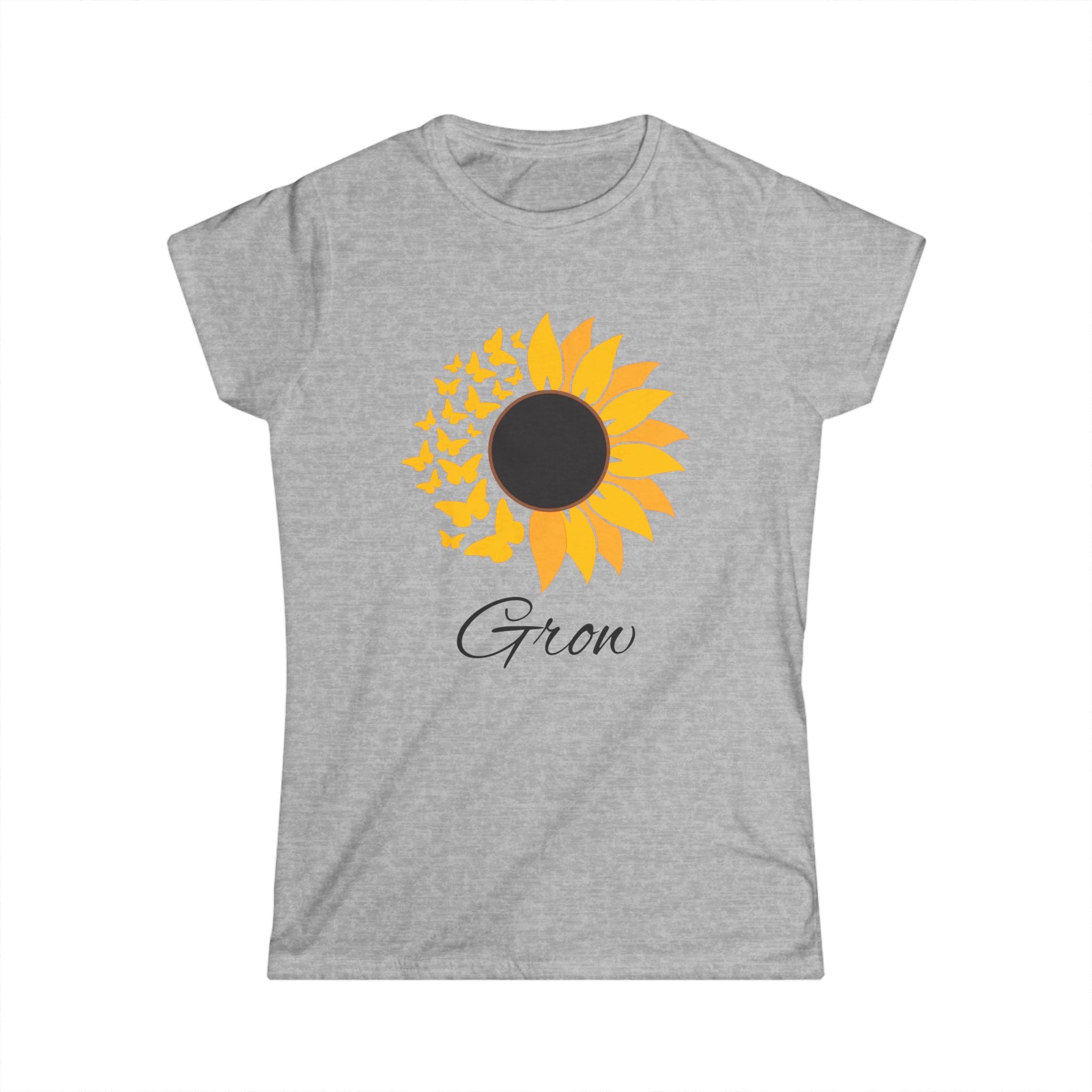 Women's Tee — Classic Softstyle White T-Shirt - "Grow"
