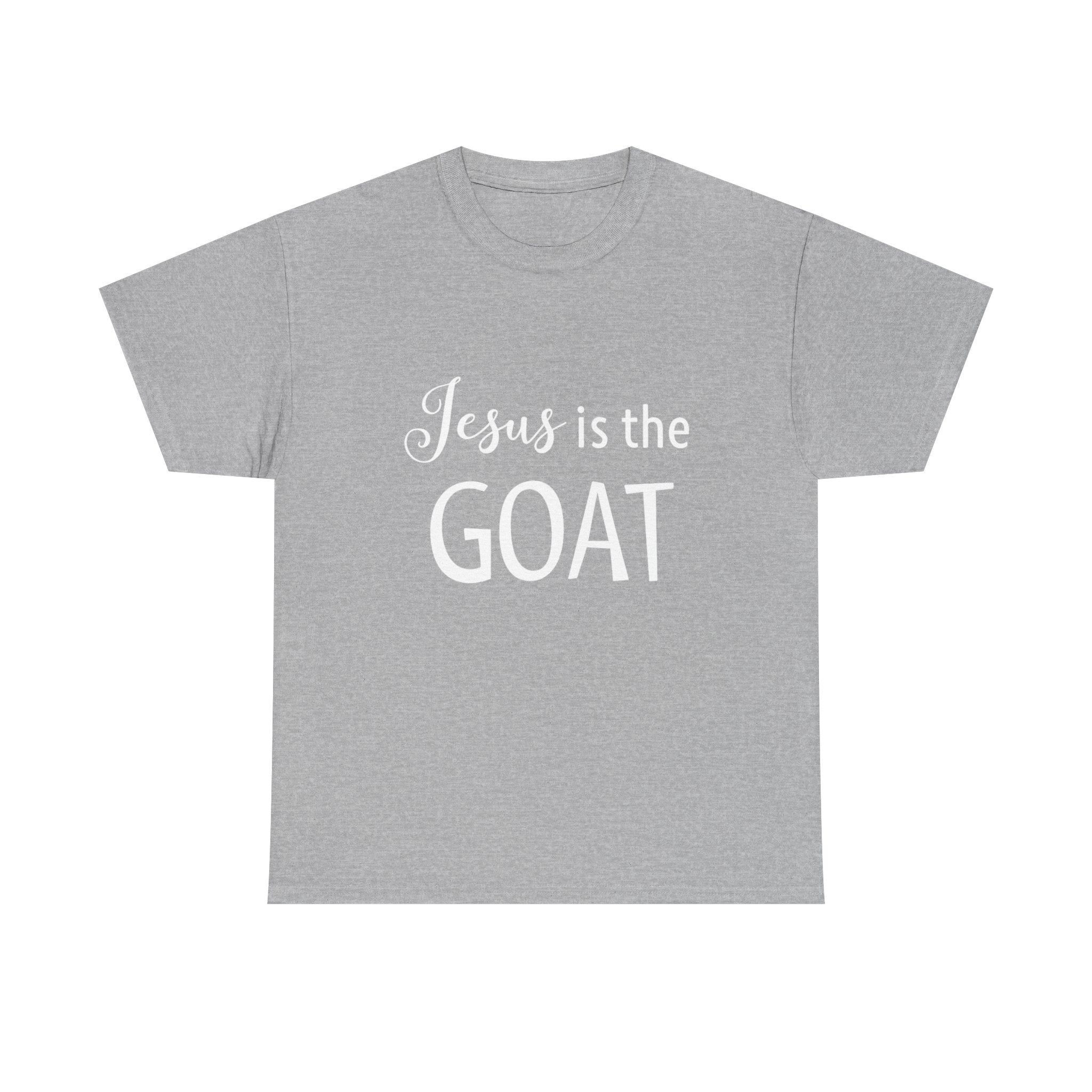 Classic White T-Shirt, "Jesus Is The Goat"