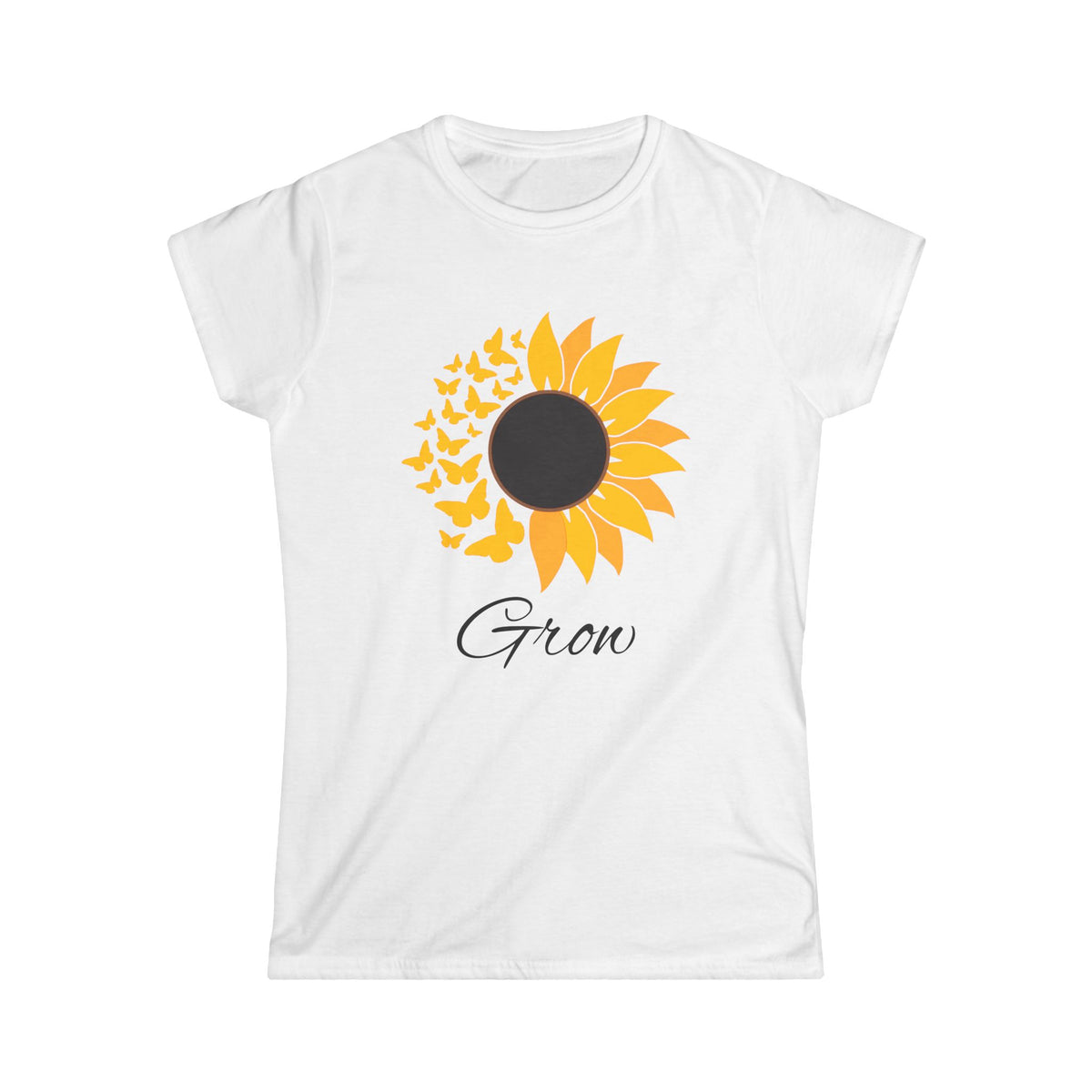 Women's Tee — Classic Softstyle White T-Shirt - "Grow"